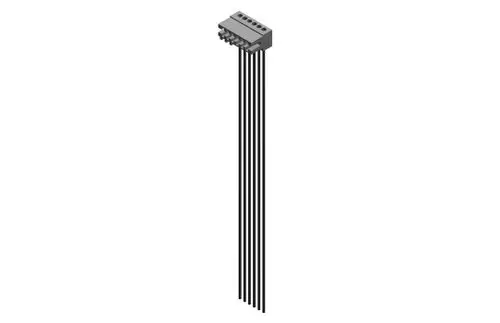 Bosch Kabel mit mehreren Pins, die vertikal angeordnet sind und zu einer langen Anschlussleitung führen.